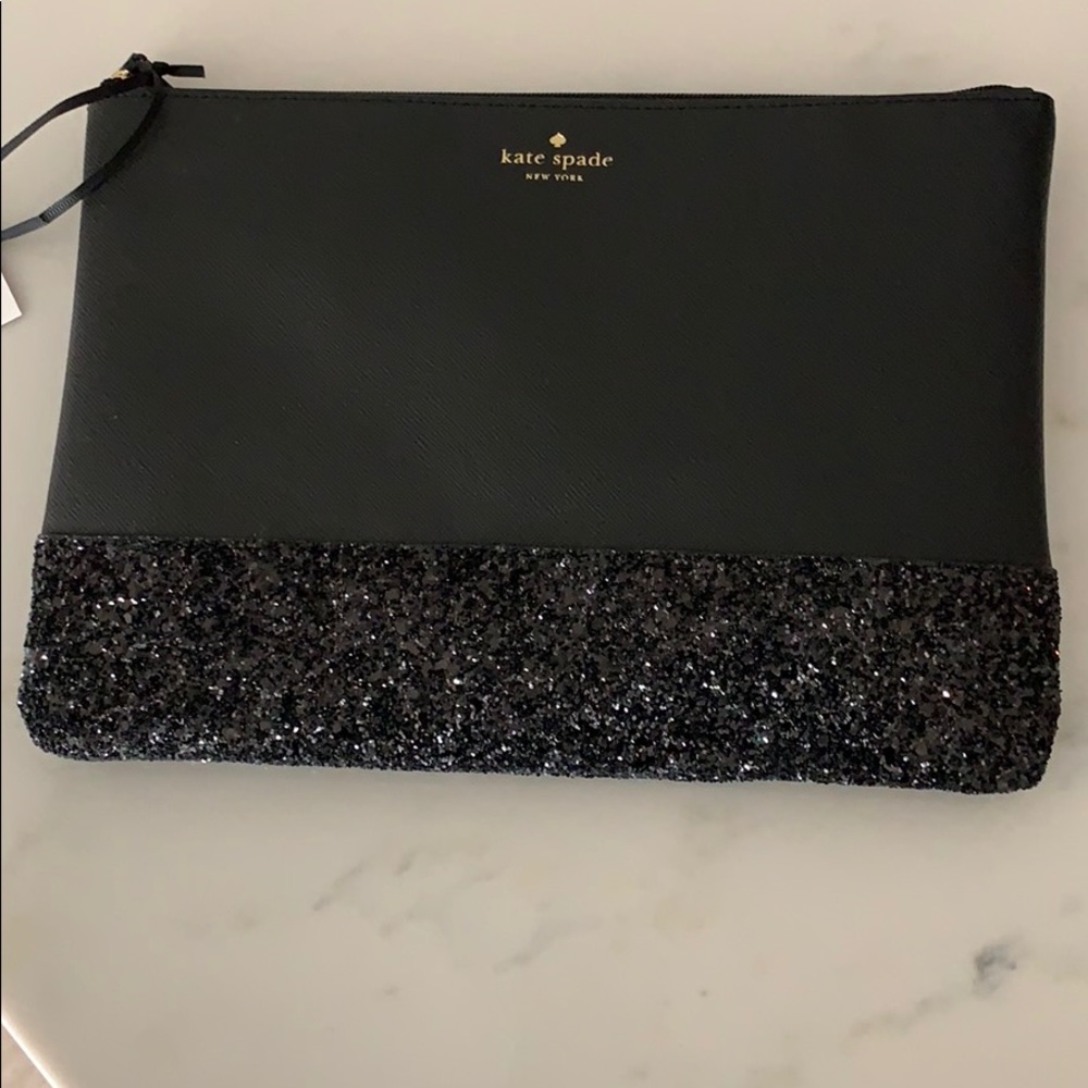 Kate Spade glitter clutch
